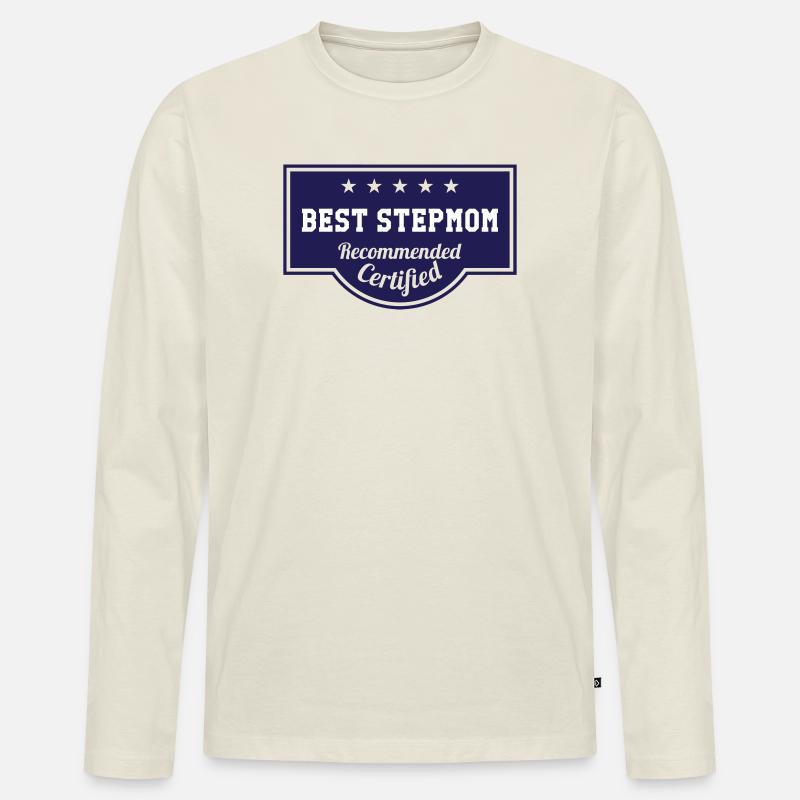 Beste Schwiegermutter der Welt - Männer Premium Bio Langarmshirt - Naturweiß