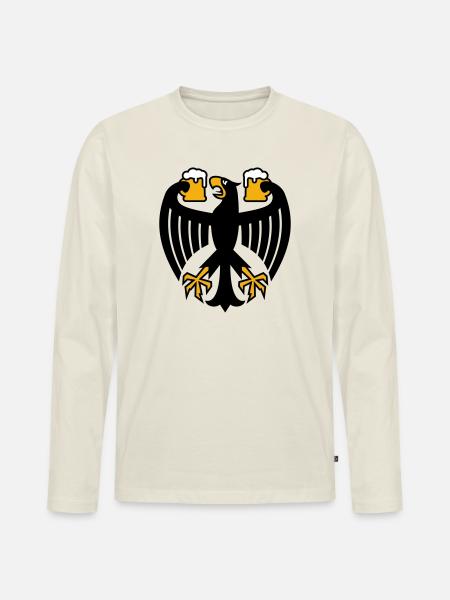 Germany Beer Federal Eagle - Men's Premium Organic Long Sleeve Shirt - off white