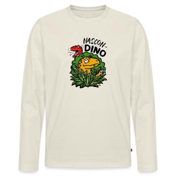 Hide-and-seek - Men's Premium Organic Long Sleeve Shirt - off white - Front - Nico (187cm)