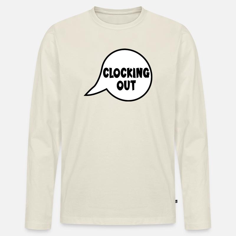FERTIGSTELLUNG - Männer Premium Bio Langarmshirt - Naturweiß
