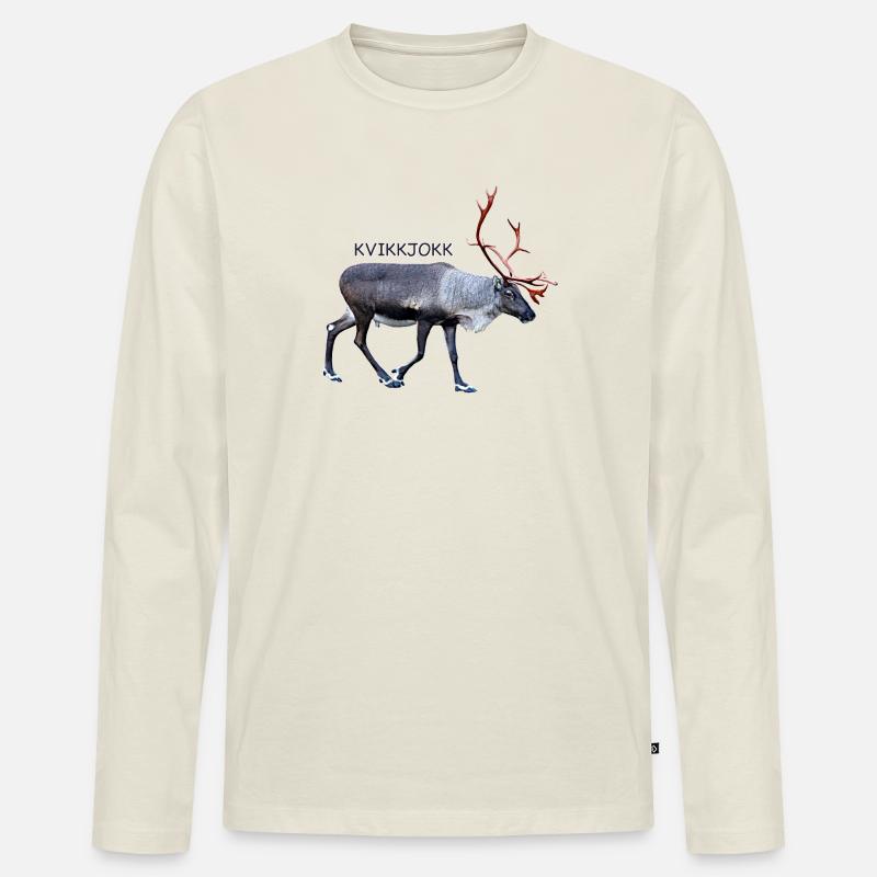 SCHNELLE KÜCHE - Männer Premium Bio Langarmshirt - Naturweiß