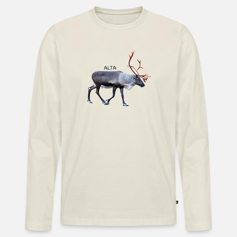 Alta - Männer Premium Bio Langarmshirt - Naturweiß