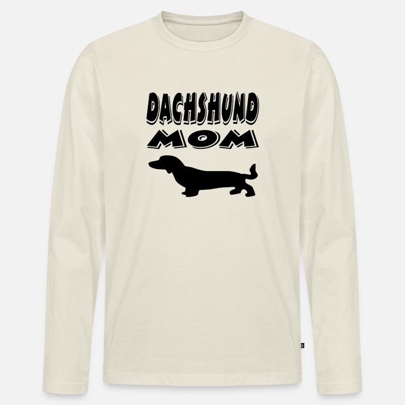 Dackel - Männer Premium Bio Langarmshirt - Naturweiß