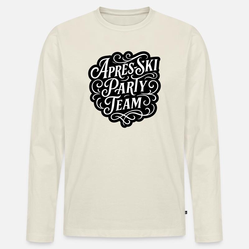 Apres Ski Party Team - Männer Premium Bio Langarmshirt - Naturweiß