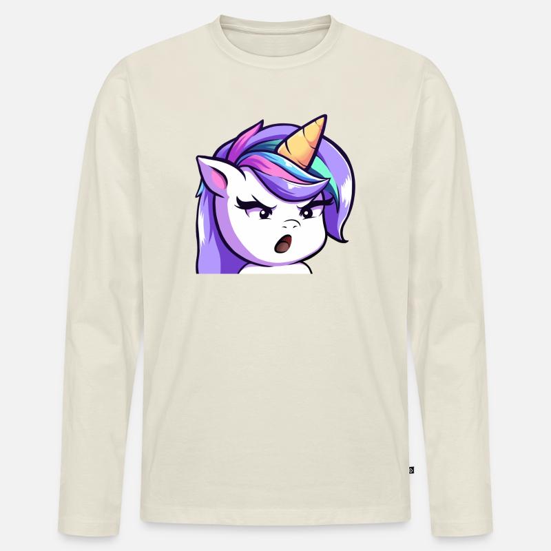 Lya hä - Männer Premium Bio Langarmshirt - Naturweiß
