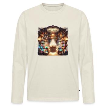 Elixir Emporium Fantasy Pharmacy - Men's Premium Organic Long Sleeve Shirt - off white - Front - Nico (187cm)