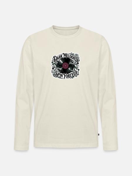 Dark Melodies Spin Forever - Men's Premium Organic Long Sleeve Shirt - off white