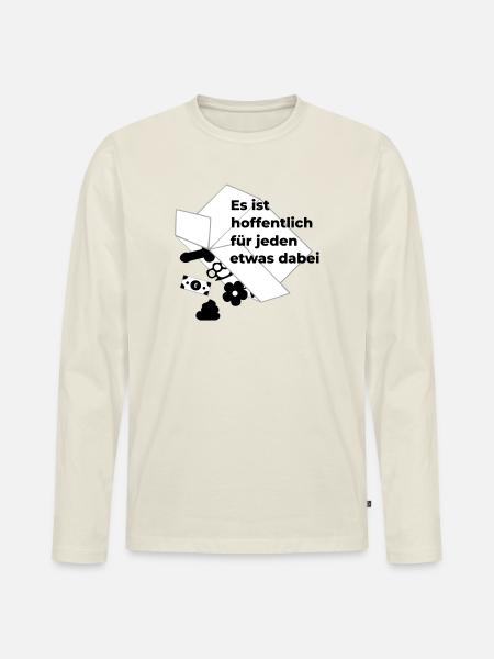 für jeden etwas dabei - Männer Premium Bio Langarmshirt - Naturweiß