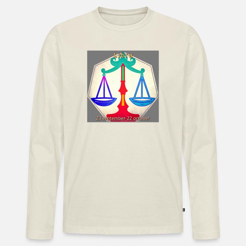 Gewicht - Männer Premium Bio Langarmshirt - Naturweiß