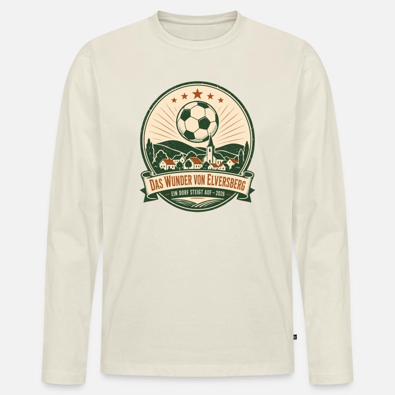 Das Wunder von Elversberg - Männer Premium Bio Langarmshirt - Naturweiß