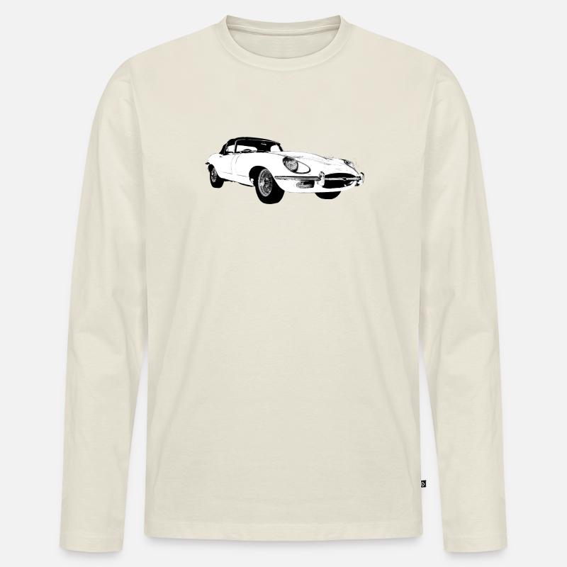 E Typ jag - Männer Premium Bio Langarmshirt - Naturweiß