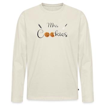 Fehlende Cookies - Männer Premium Bio Langarmshirt - Naturweiß - Vorne - Nico (187cm)