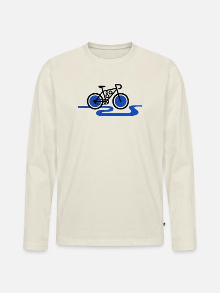 Modern E-Bike Gear Motor - Men's Premium Organic Long Sleeve Shirt - off white