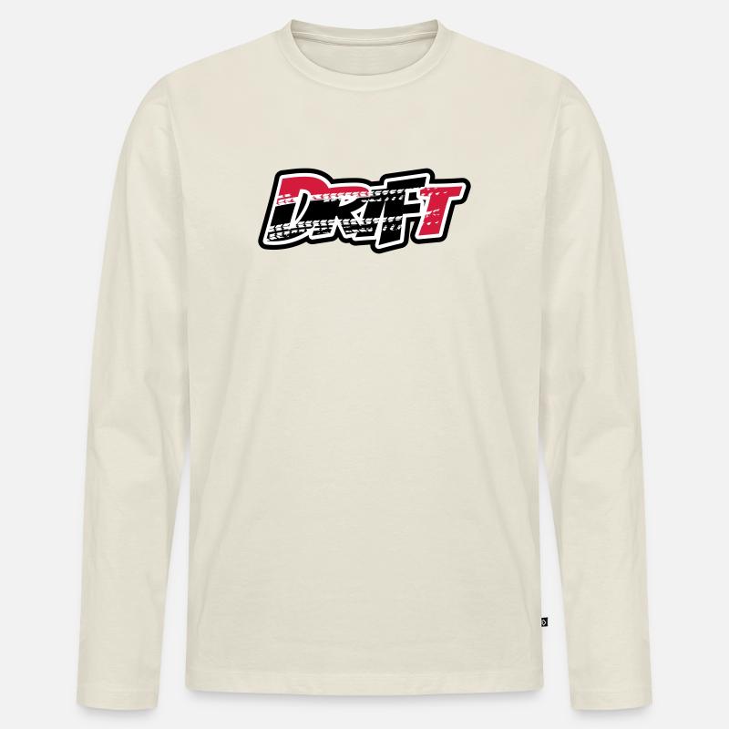 Drift Motorsport - Männer Premium Bio Langarmshirt - Naturweiß