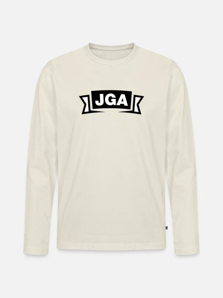 Bachelor Party Emblem / Logo - Men's Premium Organic Long Sleeve Shirt - off white