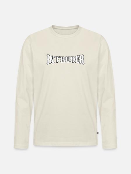 intruder hacker intruder clan sticker computer - Men's Premium Organic Long Sleeve Shirt - off white