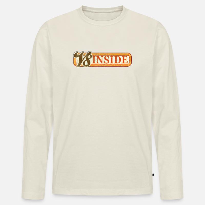 V8 Inside - Männer Premium Bio Langarmshirt - Naturweiß