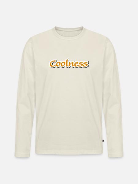 coolness claim Vectorgraphic - Men's Premium Organic Long Sleeve Shirt - off white