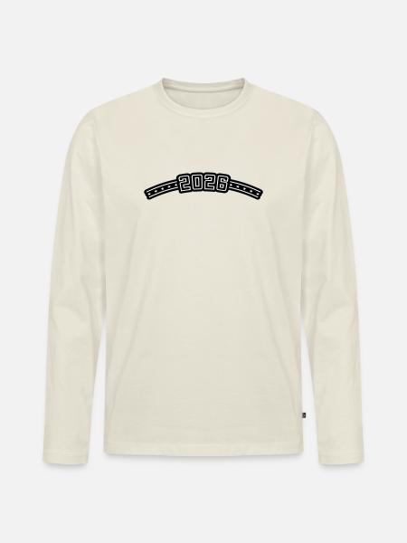 Résumé 2026 - T-shirt manches longues Premium bio Homme - blanc cassé