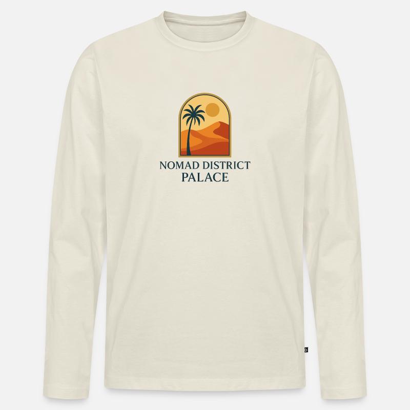 PRN 001 - Männer Premium Bio Langarmshirt - Naturweiß