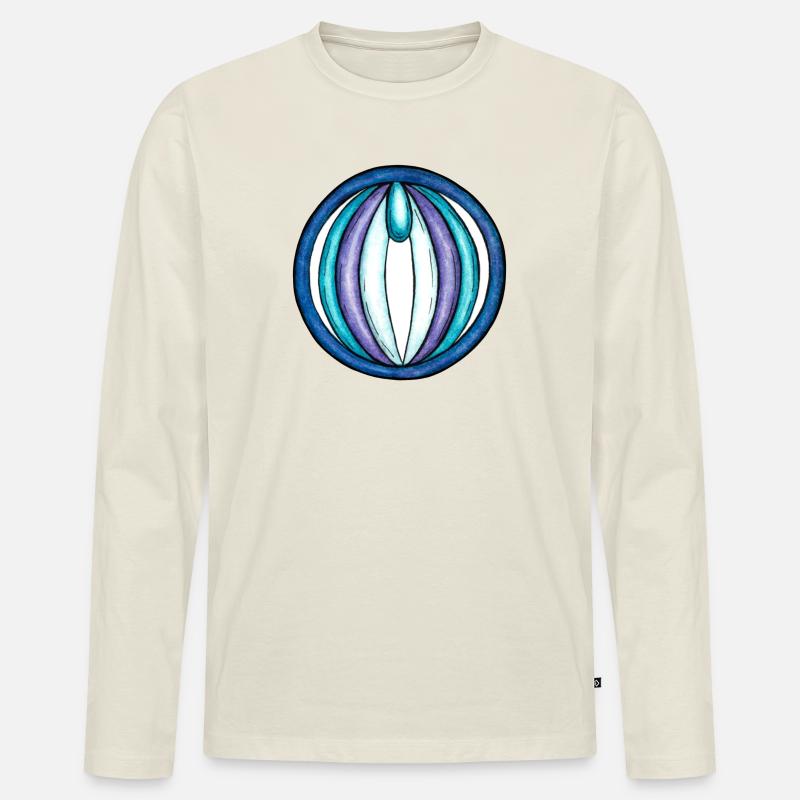 The Empress Ring - Männer Premium Bio Langarmshirt - Naturweiß