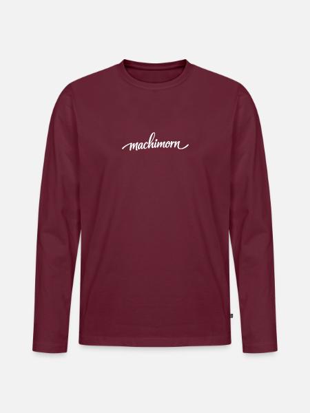 Mach ich Morgen - Männer Premium Bio Langarmshirt - Burgunderrot