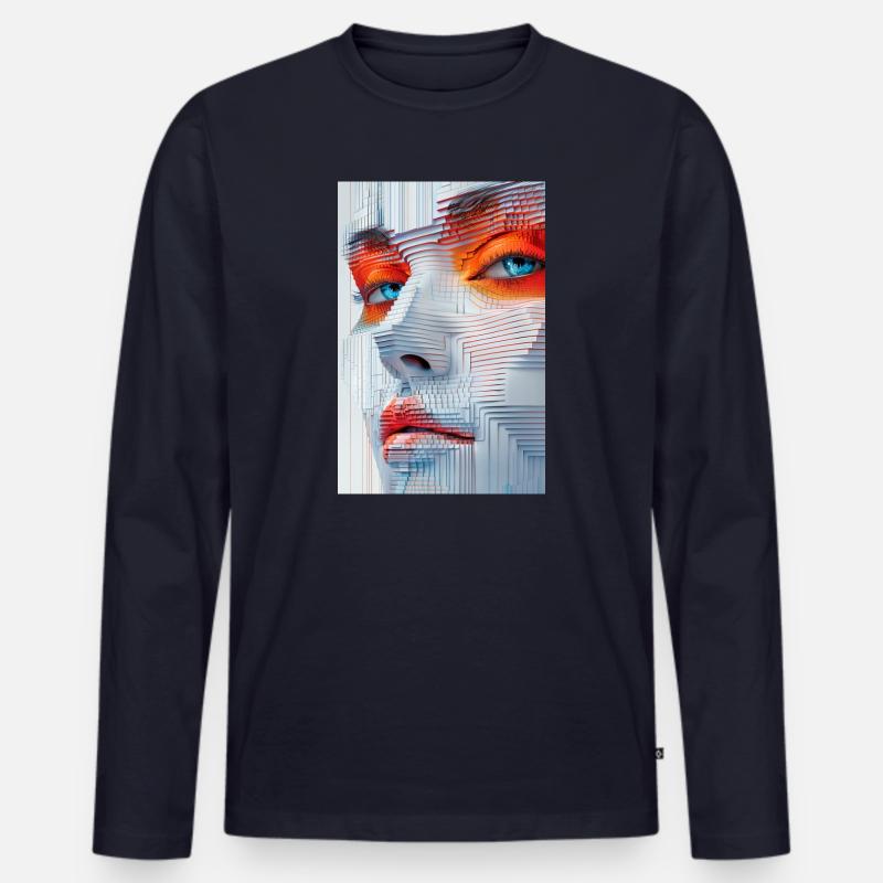 Fractemora - Männer Premium Bio Langarmshirt - Navy