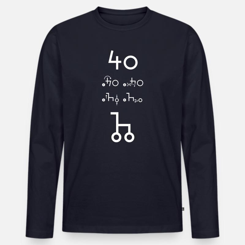 40Rollator - Männer Premium Bio Langarmshirt - Navy