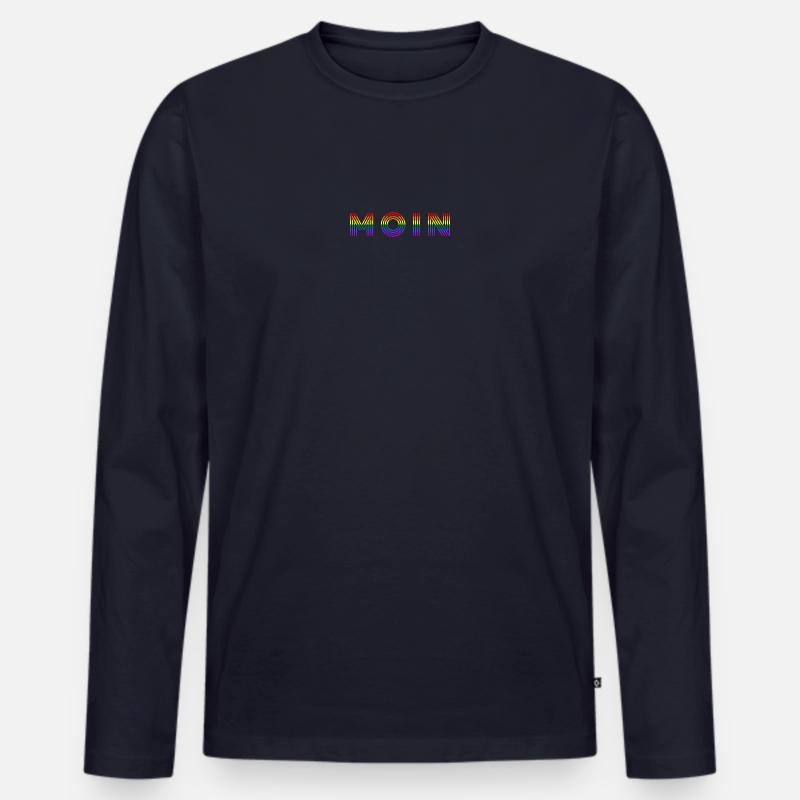 MOIN Regenbogen - Männer Premium Bio Langarmshirt - Navy