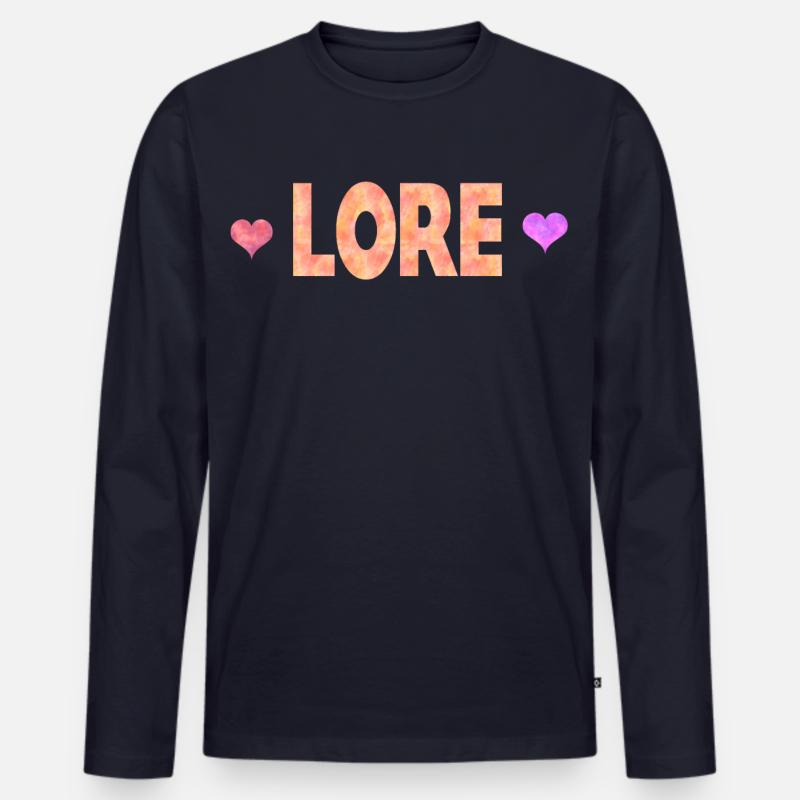 Lore - Männer Premium Bio Langarmshirt - Navy