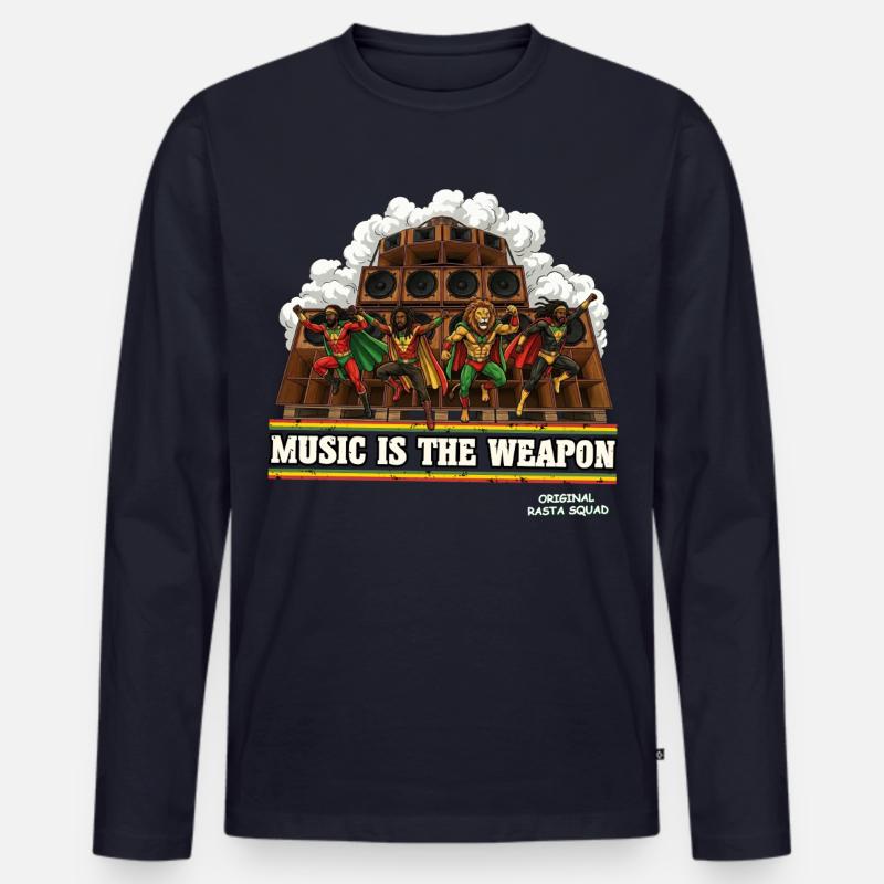 Original Rasta Squad - Männer Premium Bio Langarmshirt - Navy