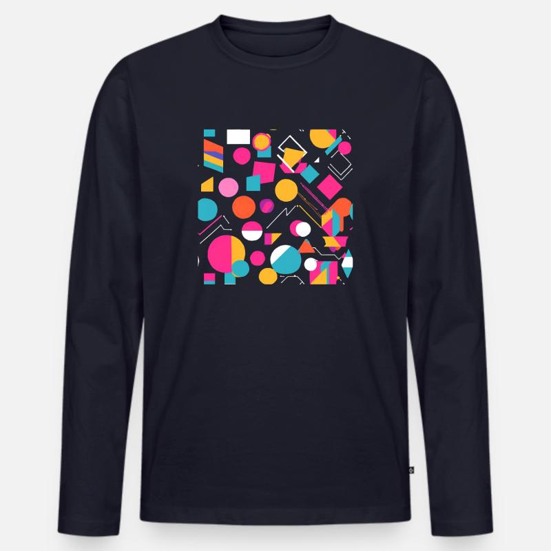 Leuchtende Farben - Männer Premium Bio Langarmshirt - Navy