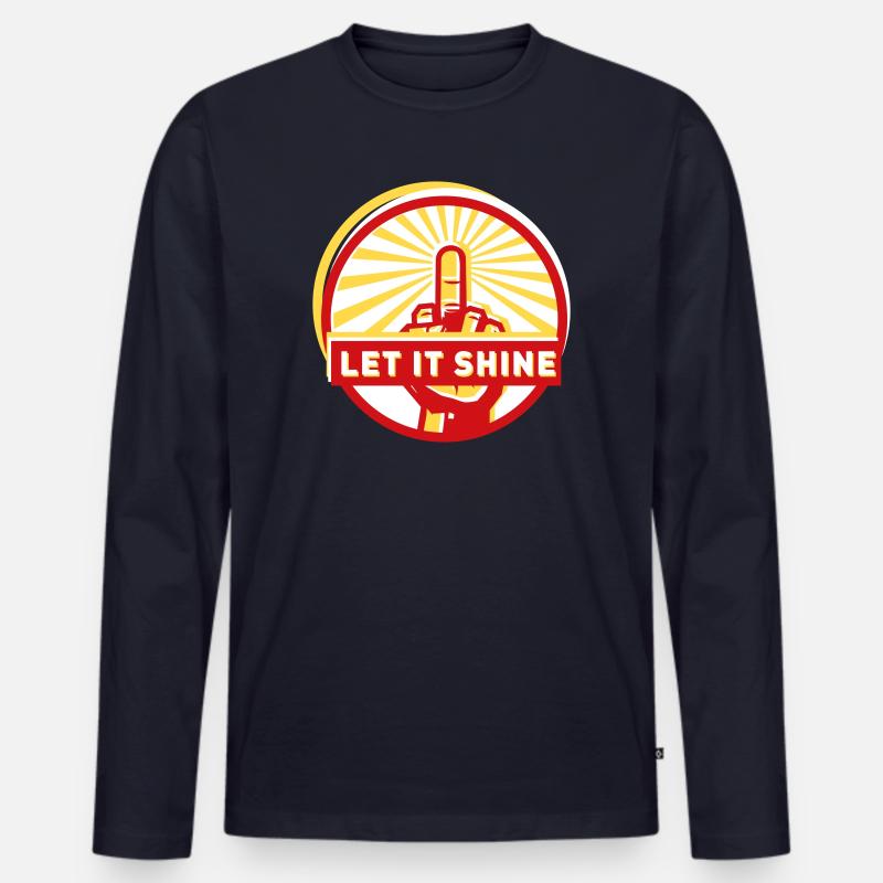 let it shine - Männer Premium Bio Langarmshirt - Navy
