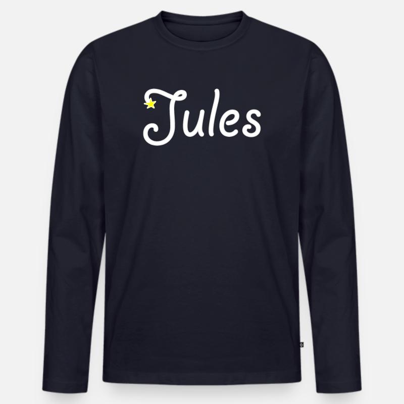 Jules - Männer Premium Bio Langarmshirt - Navy