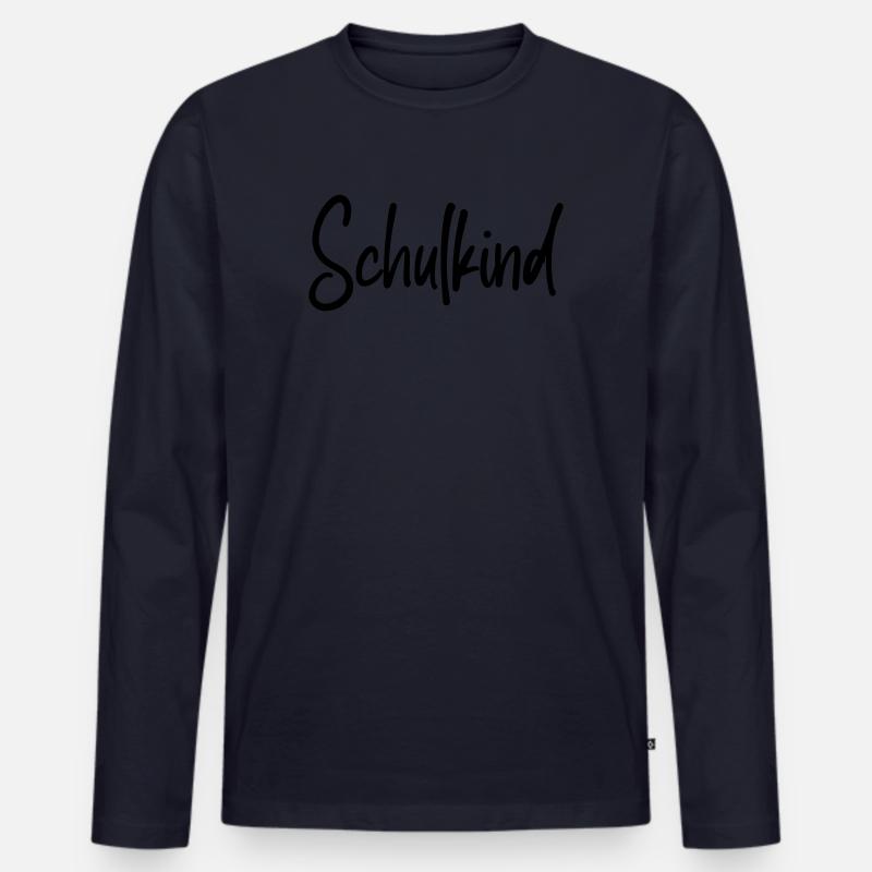 Schulkind - Einschulung Erstklässler - Männer Premium Bio Langarmshirt - Navy