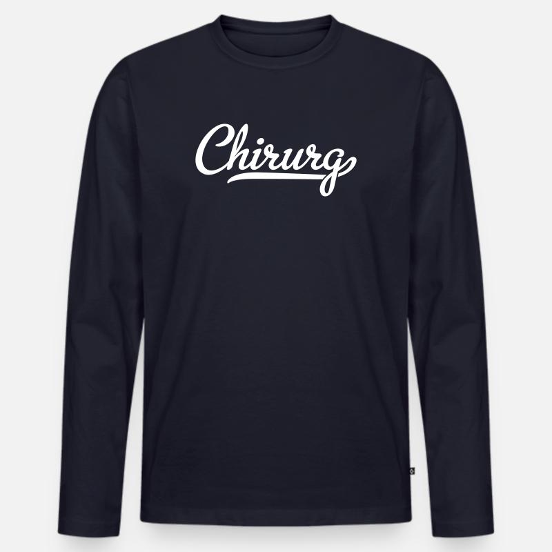 Chirurg - Männer Premium Bio Langarmshirt - Navy