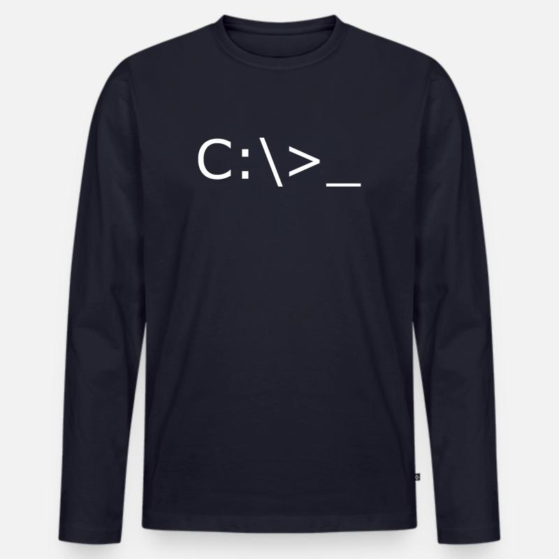 cdoppelpunkt - Männer Premium Bio Langarmshirt - Navy