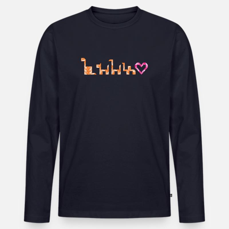 Triangle Creatures – From Snake to Camel - Männer Premium Bio Langarmshirt - Navy