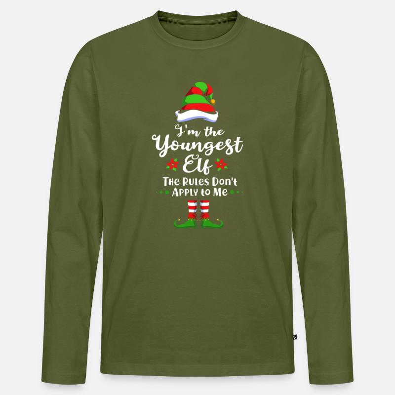 Elfe Elf Weihnachtsgeschenk Sohn Bruder - Männer Premium Bio Langarmshirt - Khaki