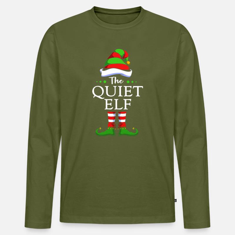 Elfe Elf Weihnachtsgeschenk - Männer Premium Bio Langarmshirt - Khaki