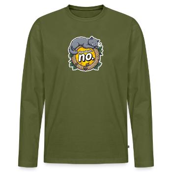 Bkh grau no - Männer Premium Bio Langarmshirt - Khaki - Vorne - Nico (187cm)