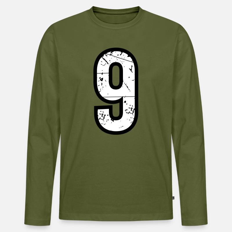 9 - Männer Premium Bio Langarmshirt - Khaki