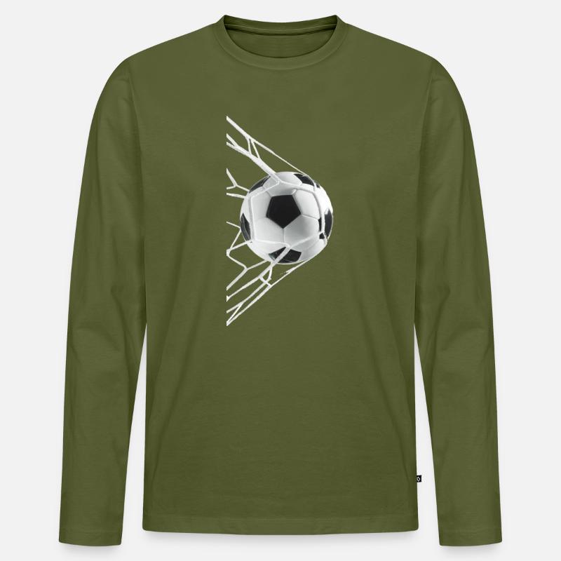 Fußball - Männer Premium Bio Langarmshirt - Khaki