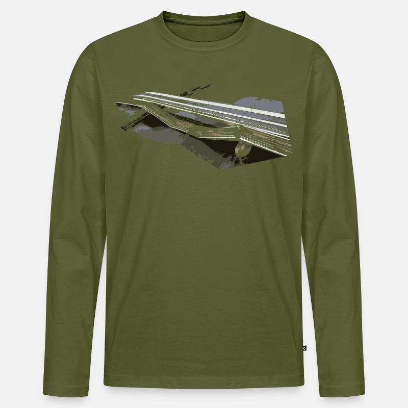 Brückeneinsturz - Männer Premium Bio Langarmshirt - Khaki