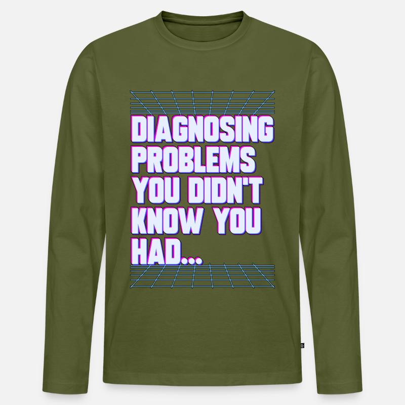 Nurse Practitioner Diagnosing Problems Nursing - Men's Premium Organic Long Sleeve Shirt - khaki