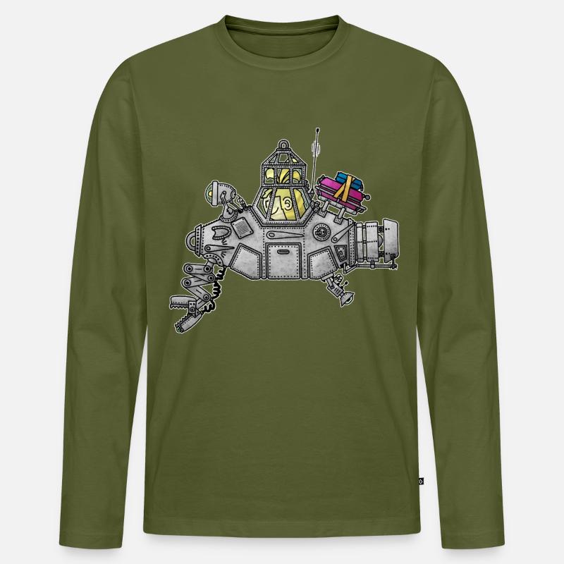  Senta - das schnaufende U-Boot / - Männer Premium Bio Langarmshirt - Khaki