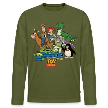 Toy Story Charaktere  - Männer Premium Bio Langarmshirt - Khaki - Vorne - Nico (187cm)