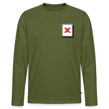 Missing Image – File Not Found - Männer Premium Bio Langarmshirt - Khaki - Vorne - Nico (187cm)