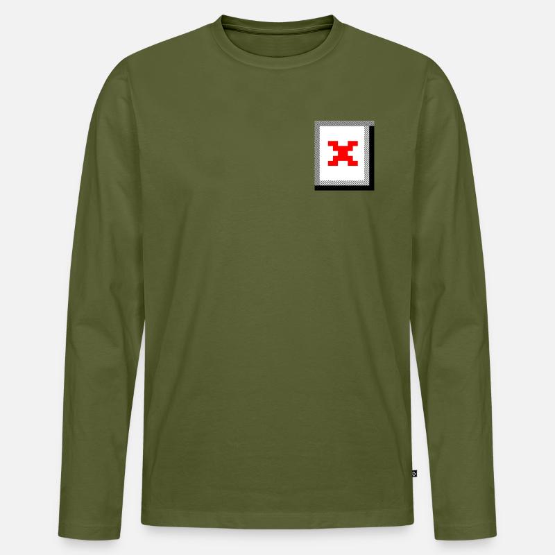 Missing Image – File Not Found - Männer Premium Bio Langarmshirt - Khaki
