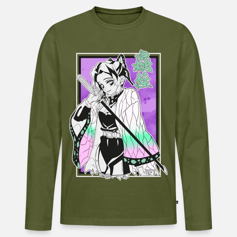 Kimetsu Shinobu - Männer Premium Bio Langarmshirt - Khaki